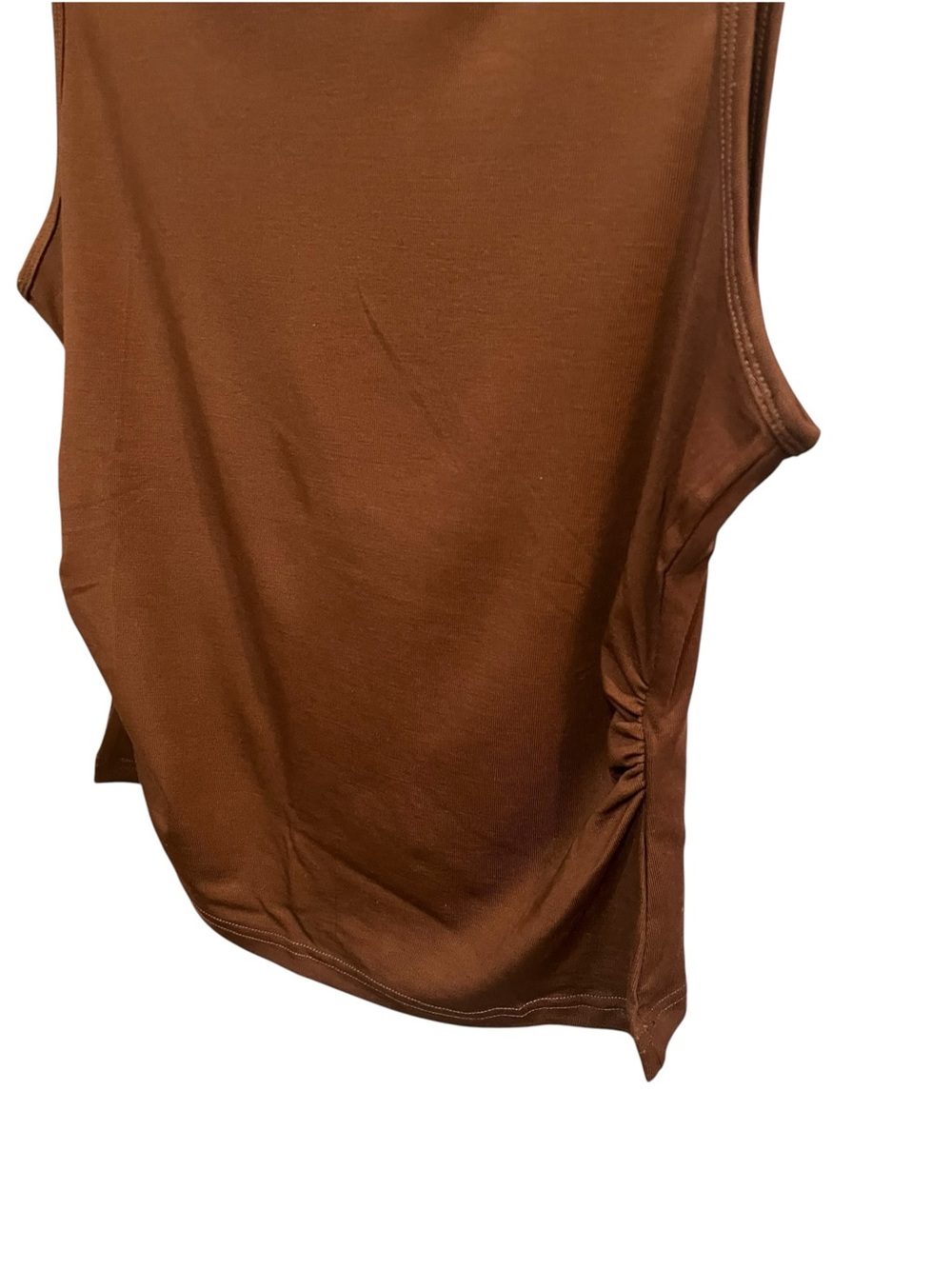NWT Brown Tank Top w/Side Ruching - Size M